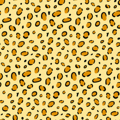 Seamless leopard print texture. Jaguar fur repeat.