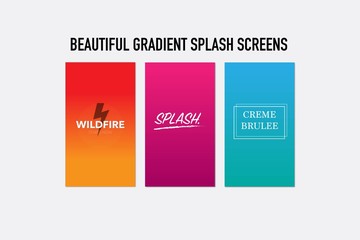 3 Gradient Splash Screens for UI