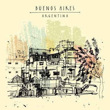 Buenos Aires Argentina postcard