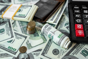 Fototapeta premium Financial calculation of money