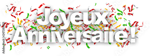 Joyeux Anniversaire Label Wall Mural Wallpaper Murals Wallsheaven Nali