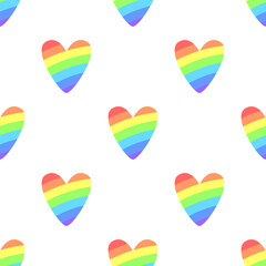 Rainbow heart pattern