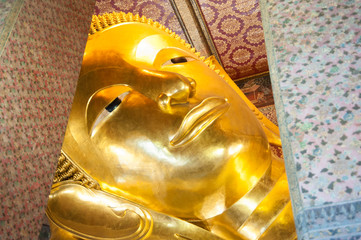 Reclining Buddha of Wat Pho Temple, Bangkok Thailand