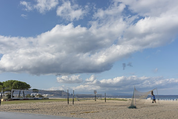 Italia Calabria Soverato lungomare la passeggiata a bordo spiaggia