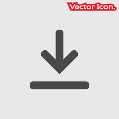 Download files icon isolated sign symbol and flat style for app, web and digital design. Vector illustration.