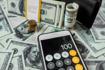 Naklejka premium Financial calculation of money