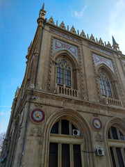 Street in old city of Baku, Azerbaijan. Old City buildings