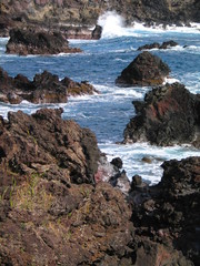 Isla de Pascua. Beach in Eastern Island, Chile