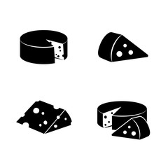 Cheese vector icon set.  - 247384089