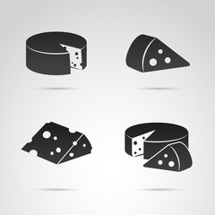 Cheese vector icon set.  - 247384095