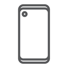 Display hole for selfie camera line icon, device and communication, smartphone sign, vector graphics, a linear pattern on a white background.
