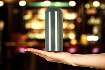 cold beer and bar background of free space 