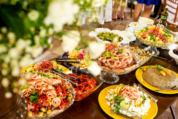 Entry table in wedding event.