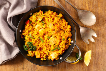 paella, spanish food