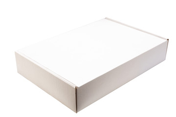 Naklejka premium White box isolated on white background