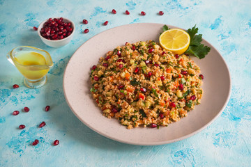 Traditional turkish food bulgur salad - Kisir. 
