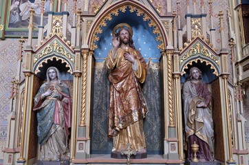 Altar of the Sacred Heart of Jesus in the church of Saint Matthew in Stitar, Croatia 