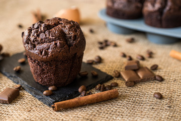 tasty chocolate muffin