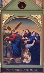 4th Stations of the Cross, Jesus meets His Mother, church of Saint Matthew in Stitar, Croatia 