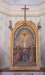 Pentecost, the descent of the Holy Spirit, chapel in the village Stitar, Croatia 