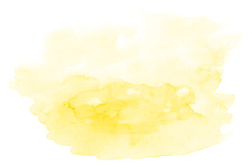 Abstract soft yellow watercolor background. Textured paper backdrop. - 247390072