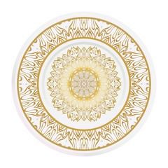 decorative plates for interior design. Color mandala ornament. Vector illustration.