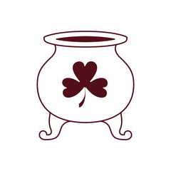 leprechaun cauldron isolated icon