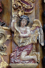 Angel, main altar in the church of Saint Leonard of Noblac in Kotari, Croatia