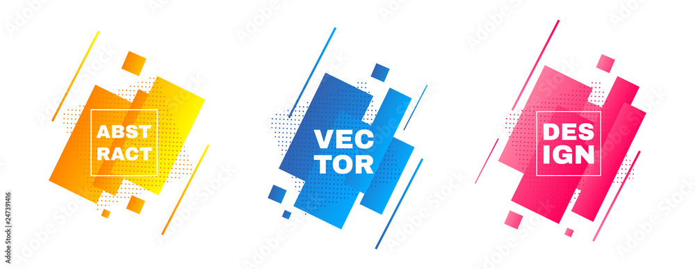 Poster abstract banners. vector layout template.