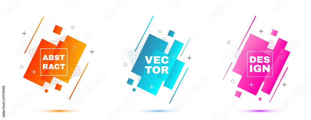 Poster abstract banners. vector layout template.