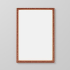 Empty advertising poster (banner) - mockup template on gray background. 3D rendering