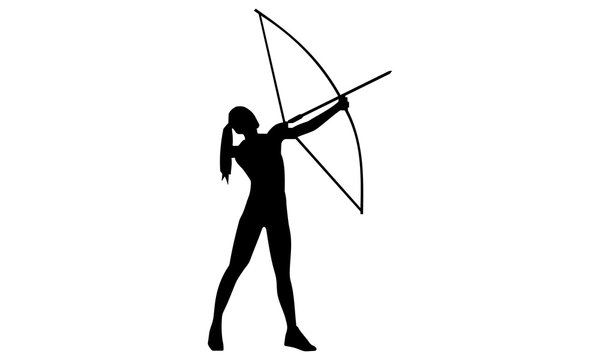  silhouette images of female archers