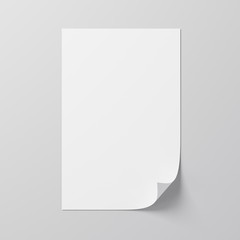 Empty advertising poster (banner) - mockup template on gray background. 3D rendering