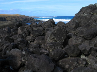 Fototapeta na wymiar Eastern Island. Isla de Pascua. Rapa Nui. Chile