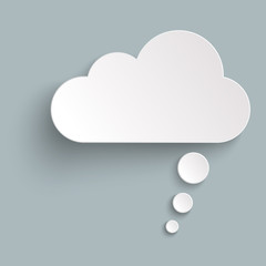 sticker thought bubble with shadow