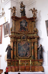 Altar of Saint Anthony in the church of Saint Leonard of Noblac in Kotari, Croatia 