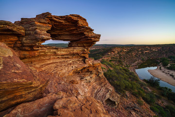 before sunrise at natures window in kalbarri national park, western australia 10