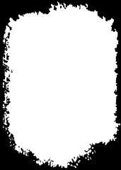 Abstract Decorative Black & White Photo Frame. Type Text Inside, Use as Overlay or for Layer / Clipping Mask