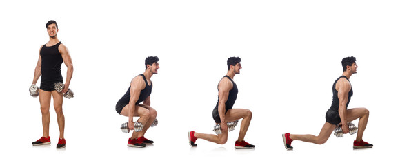 Muscular man isolated on the white background