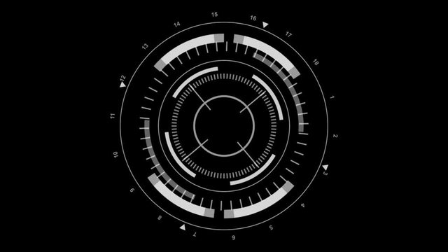 Futuristic Hud Target with Computer Data Screen at the end