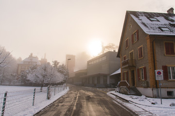 Old beer factory road in Uster, Switzerland