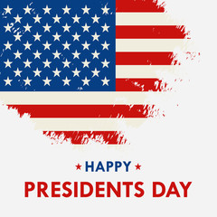 Happy Presidents Day vector illustration Hand drawn text lettering for Presidents day in USA. Script. Calligraphic design for print greetings card