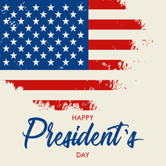 Happy Presidents Day vector illustration Hand drawn text lettering for Presidents day in USA. Script. Calligraphic design for print greetings card