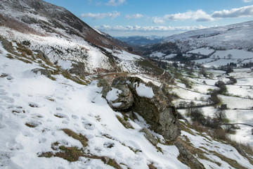 Fototapeta premium Snow Covered Rural Landscape
