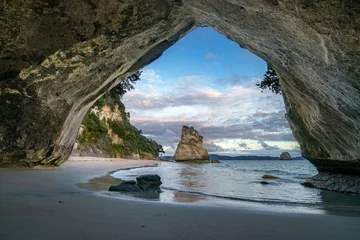 Fotobehang uitzicht vanuit de grot bij Cathedral Cove, Coromandel, Nieuw-Zeeland 17 © Christian B.