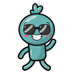 kawaii cartoon doll character