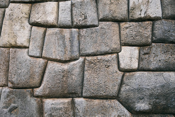 ancient stone strong Sacsayhuaman wall