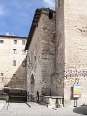 città d'arte. Spello, Umbria, Italia, piazza seconda veduta