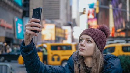 Amazing New York City young people on a sightseeing trip