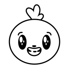 kawaii face bubble cartoon